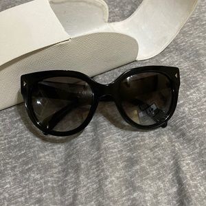 Prada cat eye gold trim sunnies